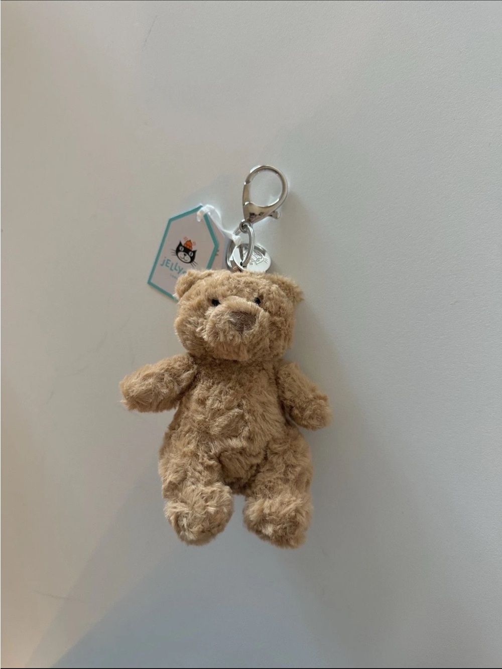 NEW AUTHENTIC Jellycat Bartholomew Bear Bag Charm Keychain Plush Mini Brand new